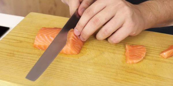 Cutting Salmon