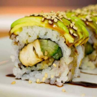 Teriyaki chicken sushi roll